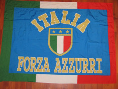 Steag fotbal - ITALIA (dimensiuni mari 132X98 cm) foto