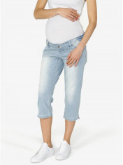 Blugi 3/4 slim fit cu aspect decolorat Mama.licious Josie foto