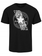 Tricou negru din bumbac cu print pentru barbati - Converse Chuckpatch foto