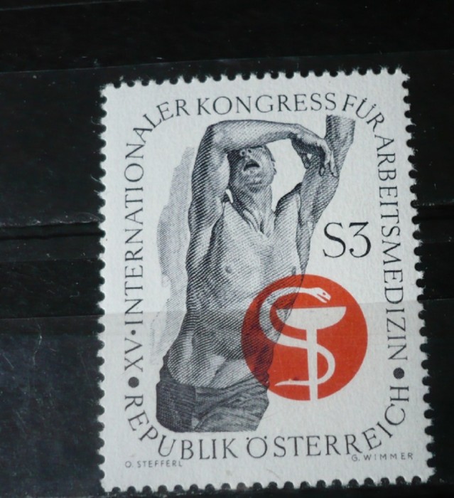 AUSTRIA 1966 – CONGRES MEDICINA, timbru nestampilat, AE4 AUSTRIA 1966 – CONGRES MEDICINA, timbru nestampilat, AE4