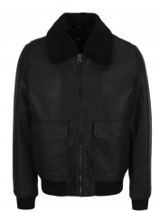 Jacheta neagra din amestec de lana Burton Menswear London foto