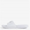Papuci albi cu model discret si logo pentru femei - Nike Benassi Jdi
