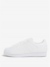 Pantofi sport albi cu siret pentru femei adidas Originals Superstar foto