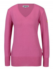 Pulover roz din lana Merino pentru femei - Kama foto
