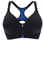 Bustier sport negru cu albastru cu fermoar Maidenform foto