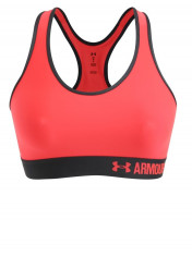 Bustier sport roz neon Under Armour Mid Reversible foto