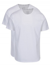 Set de 2 tricouri albe pentru barbati - Calvin Klein foto