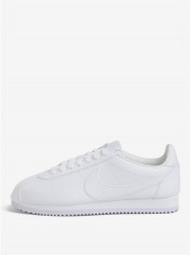 Pantofi sport albi din piele naturala pentru barbati Nike Classic Cortez foto