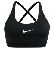 Bustier negru sport cu bretele incrucisate pentru femei Nike Classic Strappy Bra foto