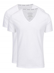 Set de 2 tricouri basic albe pentru barbati - Calvin Klein foto