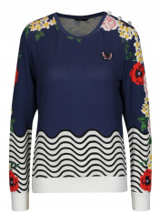 Bluza albastra cu broderie - Desigual All By Myself foto