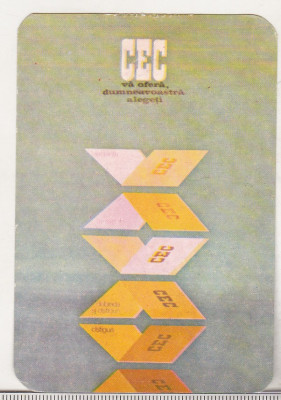 bnk cld Calendar de buzunar 1984 - CEC foto