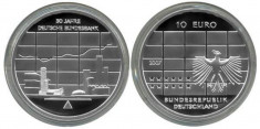 Germania moneda argint 10 euro 2007 - 50 ani Bundesbank - UNC in capsula foto