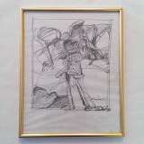 MARCEL PAVEL-PICTOR IESEAN-GRAFICA-CARBUNE/HARTIE, Nonfigurativ, Abstract