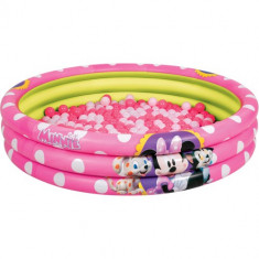 Piscina Gonflabila Minnie Mouse cu 3 Inele si 75 de Mingi foto