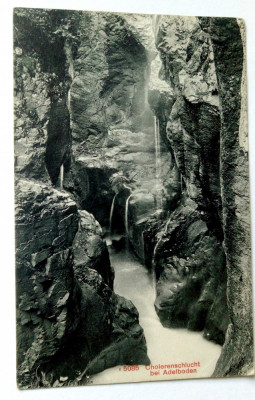 Carte postala veche Elvetia - Cascada Cholerenschlucht bei Adelboden foto