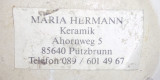 Cumpara ieftin SFESNIC CERAMICA / DECOR SEMNAT MARIA HERMANN GERMANY