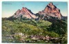 Carte postala veche Elvetia - Postkarte - Peisaj Montan - Varfuri, Circulata, Germania, Fotografie