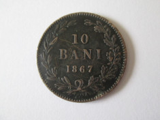 10 Bani 1867(Watt &amp;amp; Co.) in stare foarte buna foto