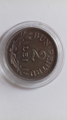 monede romanesti 2 lei 1950 cu-ni aUNC foto