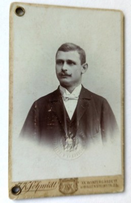 Fotografie veche pe carton CDV - Atelier VIENA foto