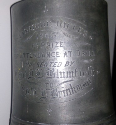 PREMIU / TROFEU CONCURS TIR 1903 ACORDAT UNUICAPITAN ENGLEZ - FUNDUL FISURAT foto