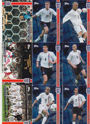 bnk crc Cartonase de colectie - Topps - Echipa angliei 2000-2001 - 60 bucati foto