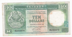 HONG KONG 10 dolari 1992 VF P-191c foto