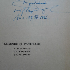 LEGENDE SI PASTELURI PAUL I.PAPADOPOL ,1945, DEDICATIE /SEMNATURA AUTOR