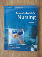 CAMBRIDGE ENGLISH FOR NURSING + DOUA CD-uri- VIRGINIA ALLUM foto