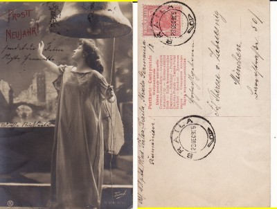 Felicitare Anul Nou, romantica, tema femei foto