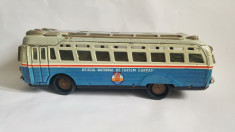 Autobuz ONT Carpati Metaloglobus, anii 60, jucarie tabla, colectie foto