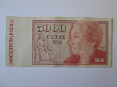 Rara! Chile 5000 Pesos 1994 foto