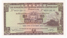 HONG KONG 5 dolari 1973 XF P-181f foto