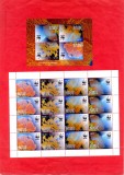 NIUE 2012-WWF-Giant Seea Fan-Miniset si block nestampilat in stare perfecta,MNH, Protectia mediului