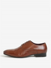 Pantofi maro din piele naturala pentru barbati - London Brogues Denley foto