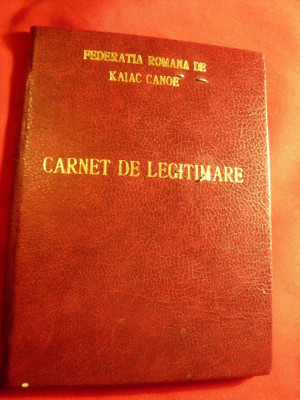 Carnet de Legitimare la Federatia Romana Kaiac-Canoe 2008 foto