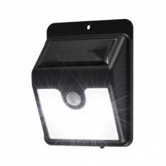 Reflector solar cu LED SMD 0.8W, senzor de miscare, negru foto