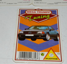 Cartonase masini pentru copii Mega Triumpf Tunning Piatnik, anii &amp;#039;80 - &amp;#039;90 foto