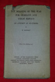 The meaning of the war for Germany and Great Britain /W. Sanday