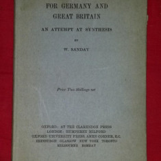 The meaning of the war for Germany and Great Britain /W. Sanday