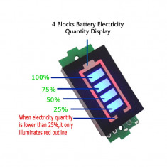 Indicator putere baterie / acumulator li-ion 3S - 12V (v.14) foto