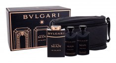 Apa de parfum Bvlgari Man In Black Barbatesc 100ML Edp 100ml + 75ml after shave balm + 75ml shower gel + cosmetic bag foto