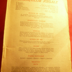 Revista Fundatiilor Regale nov.1946 cu T.Arghezi ,G.Calinescu ,F.Aderca ,Geo Bog