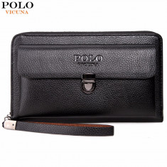 Borseta/Geanta business din piele ecologica POLO VICUNA 22x13x4cm foto