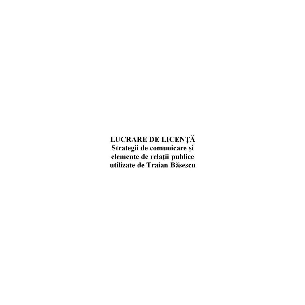 Lucrare De Licenta Comunicare Relatii Publice Administratie