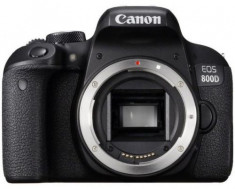 Aparat Foto DSLR Canon EOS 800D, Body, 24.2 MP, Full HD, Wi-Fi (Negru) foto