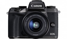Aparat Foto Mirrorless Canon EOS M5 View Finder, EF-M 15-45, 24.2 MP, Filmare Full HD, Wireless, NFC (Negru) foto