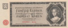 Bohemia si Moravia 50 Korun 12.09.1940 Specimen P.5a UNC foto