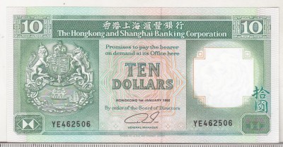 bnk bn Hong Kong 10 dollars 1992 unc foto